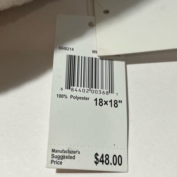 NWT Magaschoni Let it Snow white and black accent pillow - Picture 2 of 6